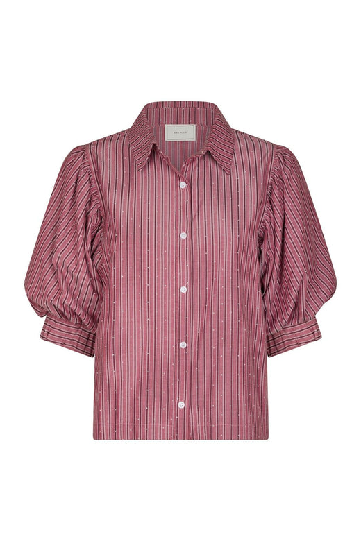 Neo Noir - Etta Soft Stripe Stone Shirt 166416 - 393 - Dark Rose