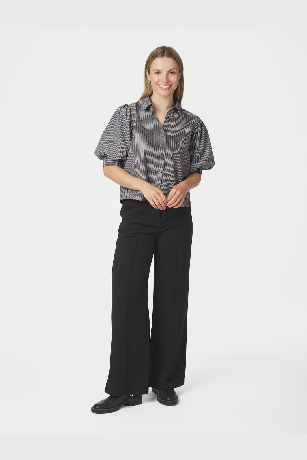 Neo Noir - Etta Stripe B Shirt 169544 - 104 - Dark Grey