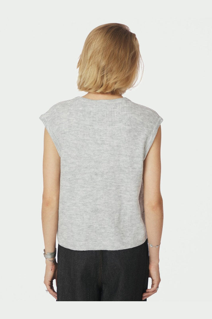 Neo Noir - Everest Knit Vest 164870 - 103 - Light Grey Melange
