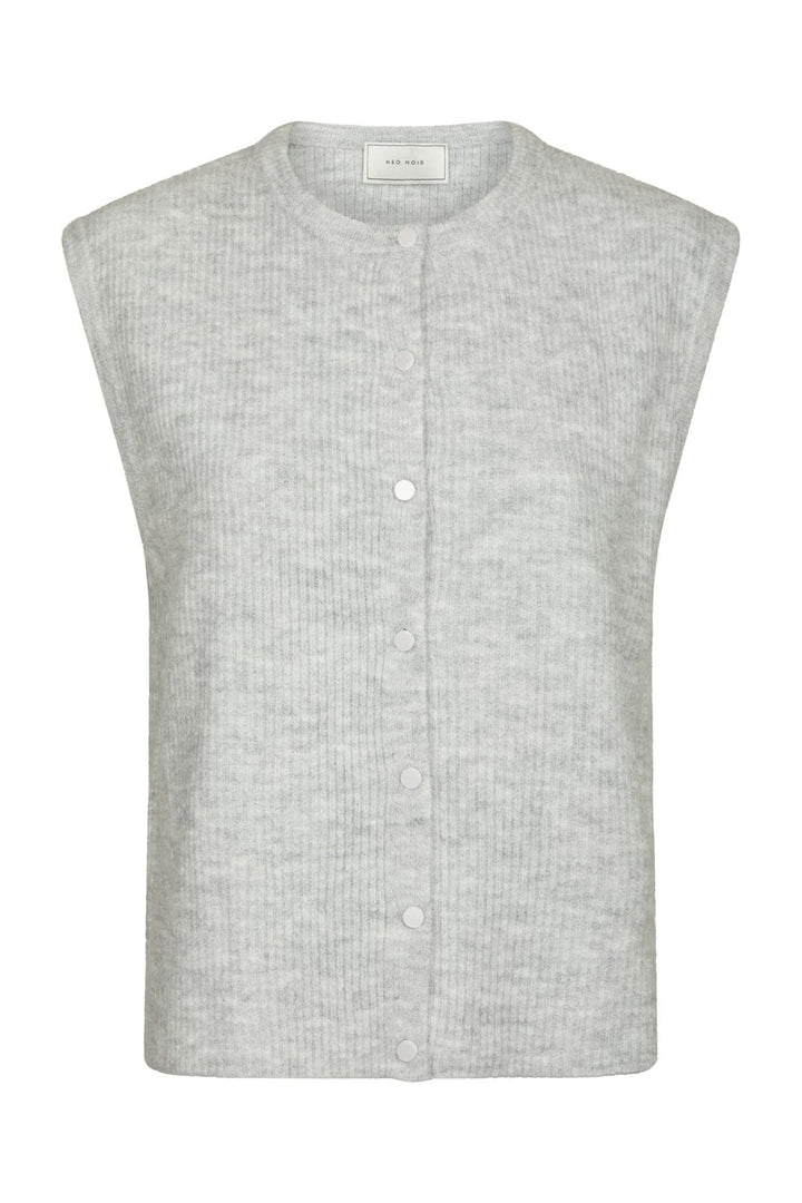 Neo Noir - Everest Knit Vest 164870 - 103 - Light Grey Melange