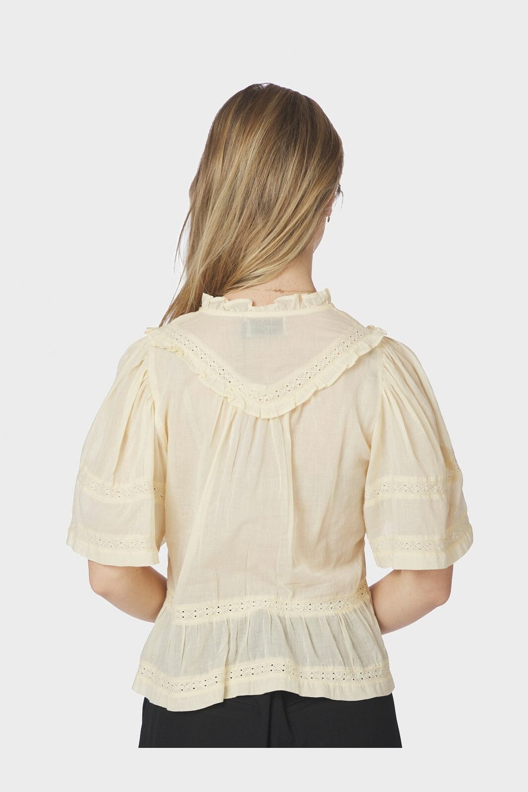 Neo Noir - Evienne S Voile Top 161856 - 416 - Butter Yellow