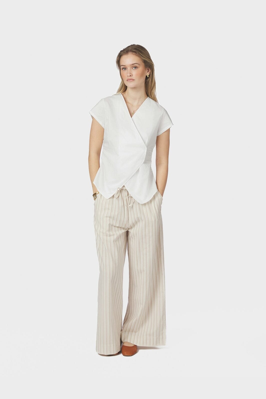 Neo Noir - Fidi Poplin Top 168088 - 120 - White