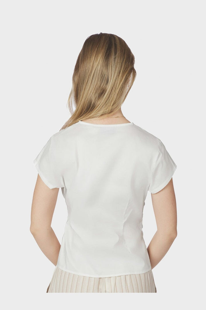 Neo Noir - Fidi Poplin Top 168088 - 120 - White