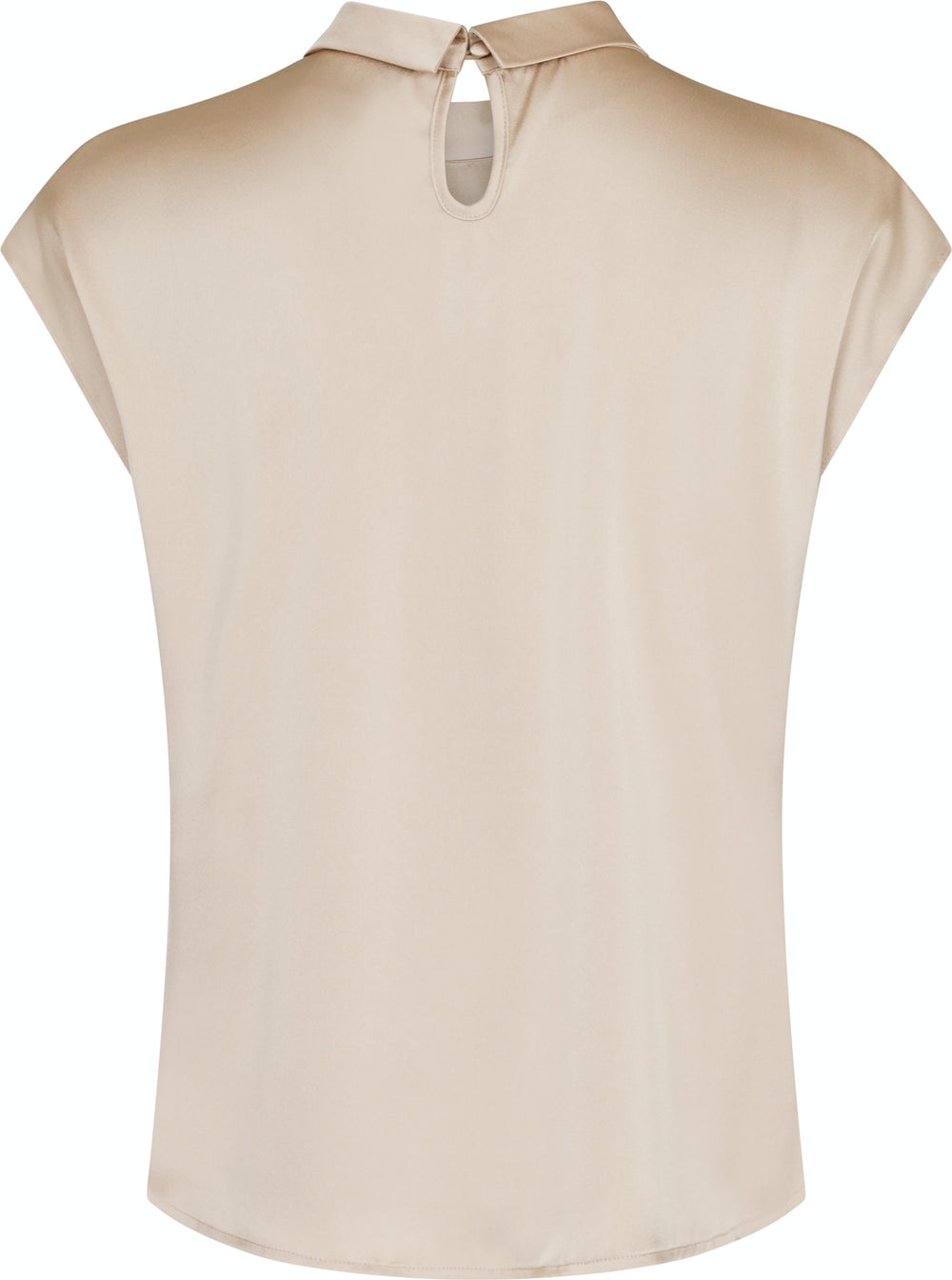 Neo Noir - Fleur Drapy Satin Blouse - Dark Sand