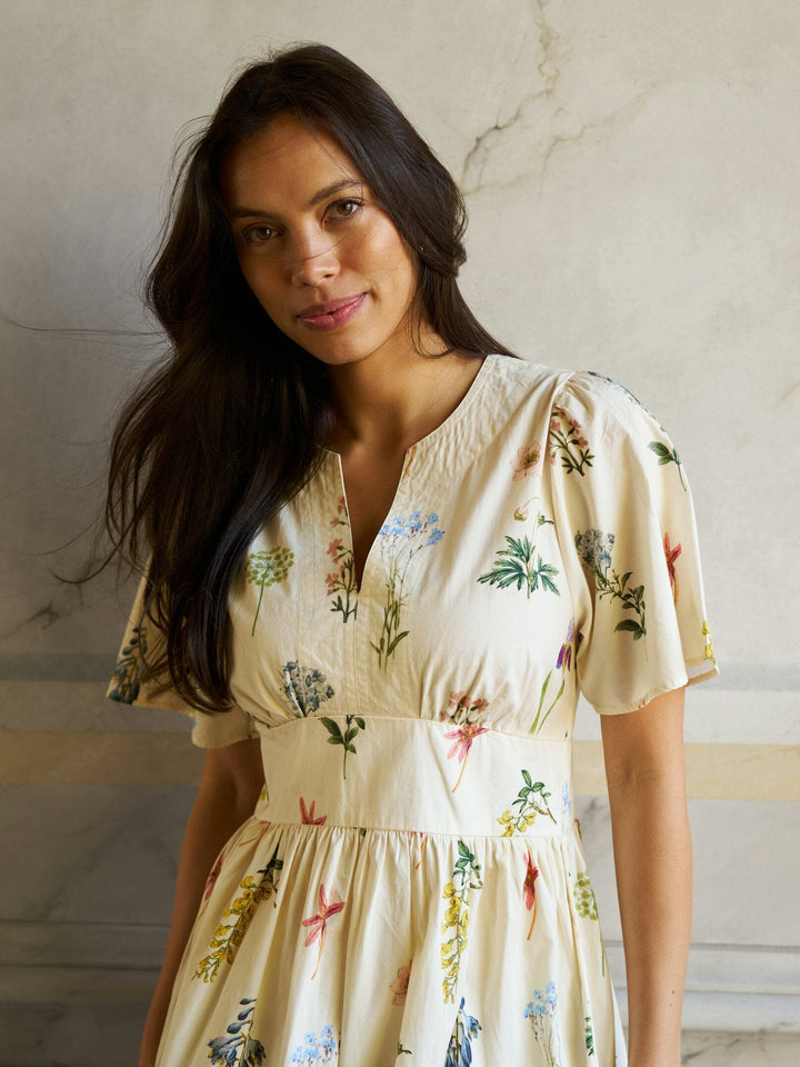 Neo Noir - Gardena Flower Rank Dress 167972 - 121 - Off White Kjoler 