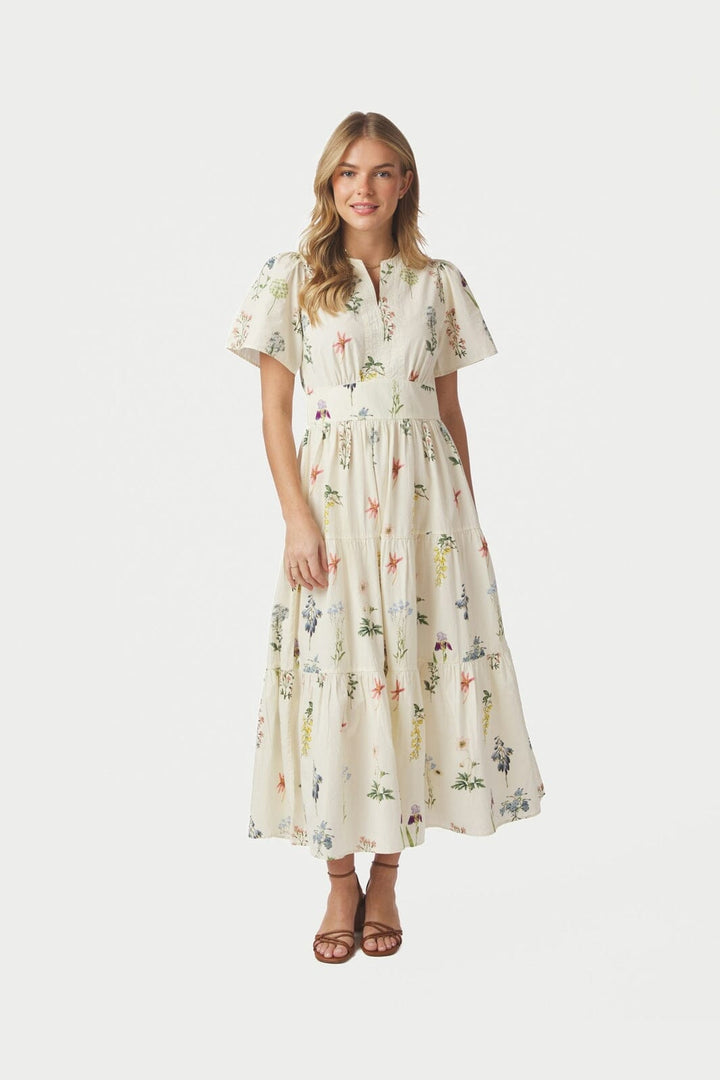 Neo Noir - Gardena Flower Rank Dress 167972 - 121 - Off White