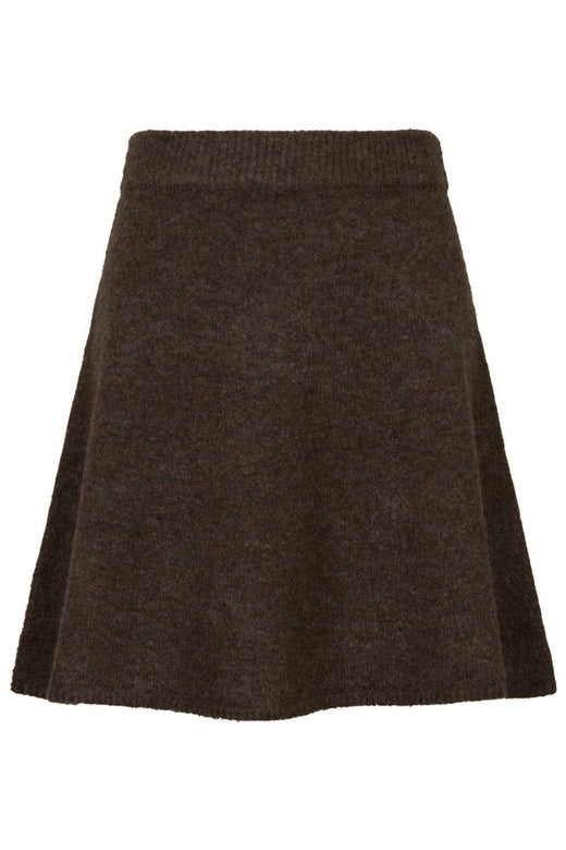 Neo Noir - Gisa Knit Skirt 161228 - 676 - Dark Brown