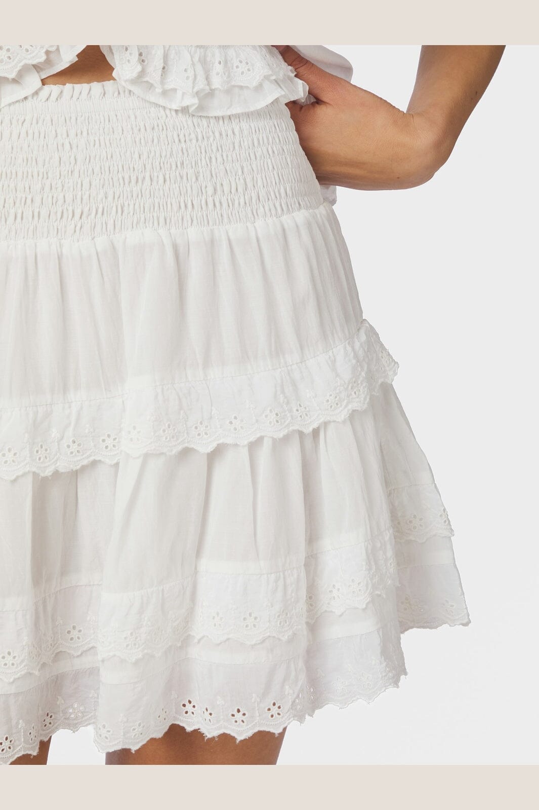 Neo Noir - Heidie Ruffle Skirt 169047 - 120 - White