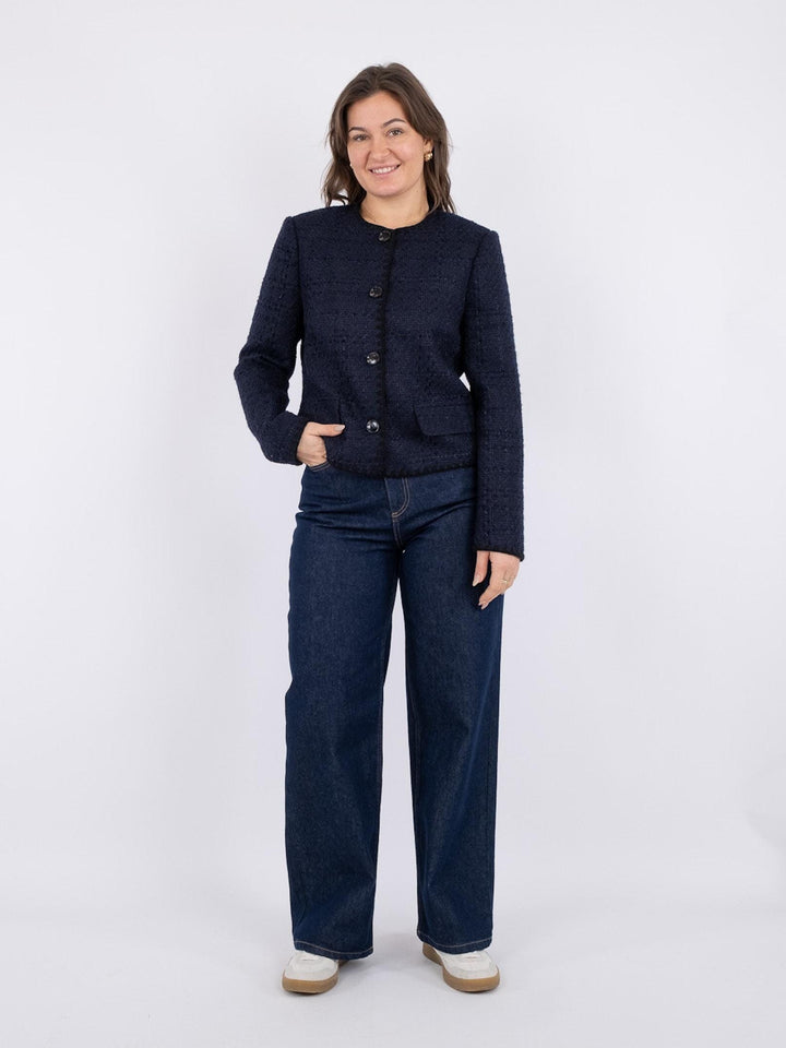Neo Noir - Helina Heavy Boucle Jacket - Navy
