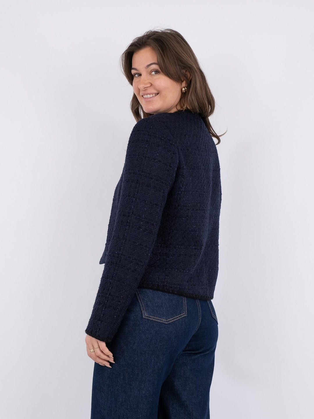 Neo Noir - Helina Heavy Boucle Jacket - Navy