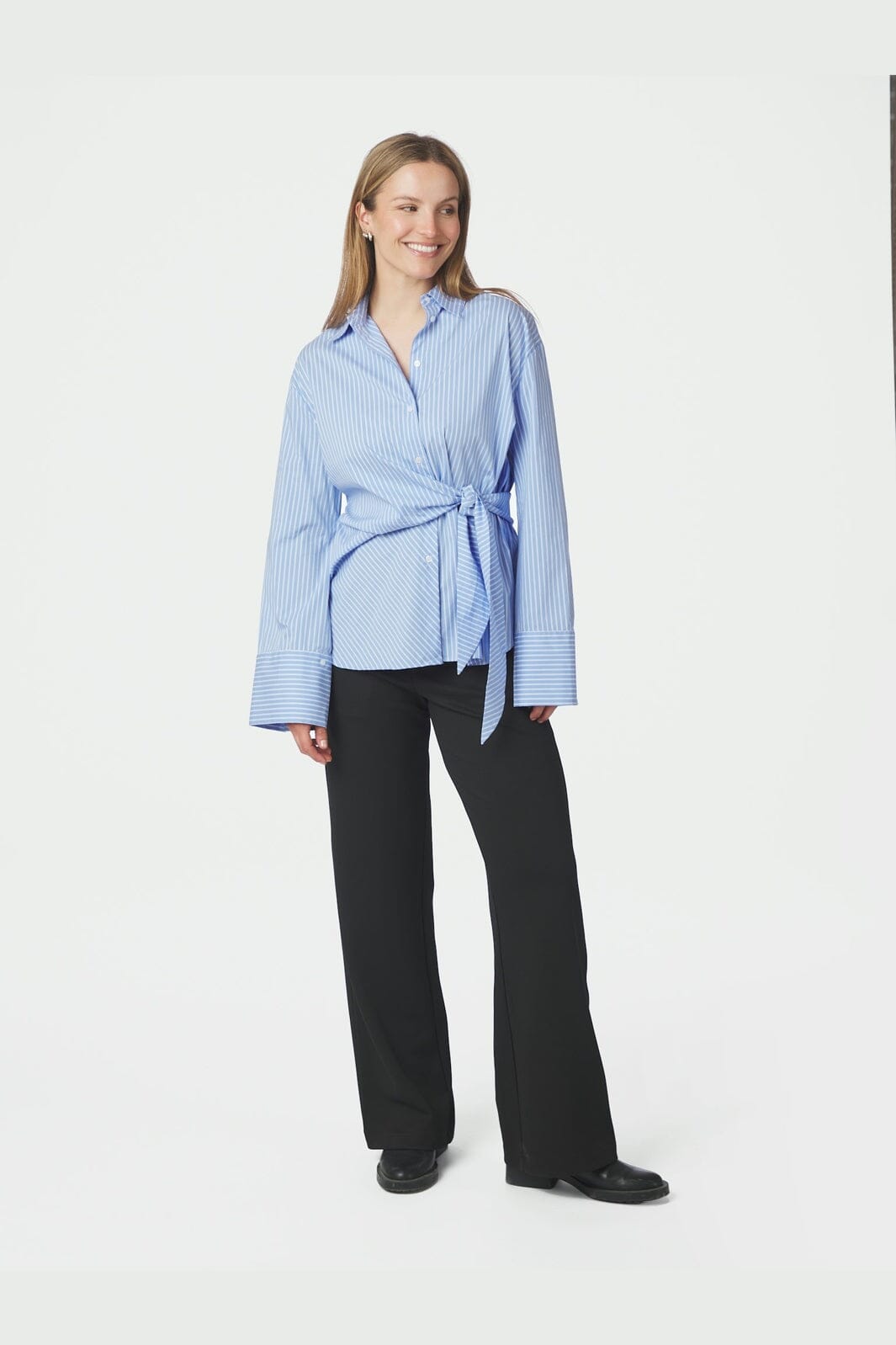 Neo Noir - Helisa Stripe Shirt 169821 - 145 - Light Blue