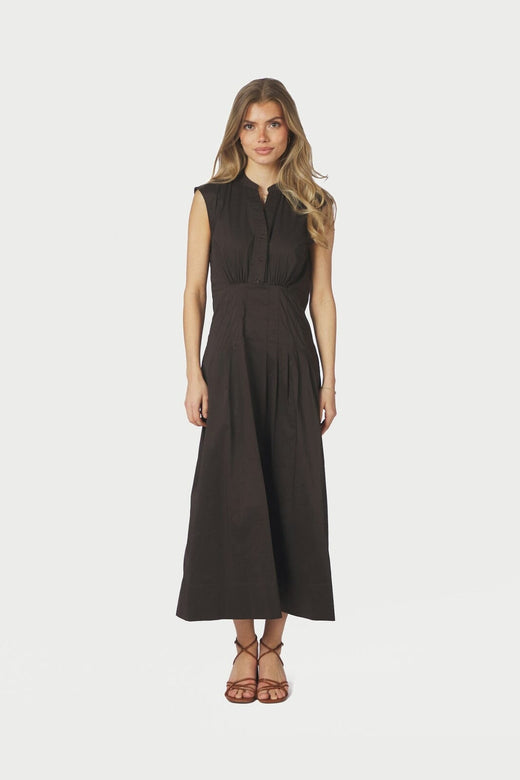 Neo Noir - Irena Poplin Dress 168329 - 584 - Chocolate Brown