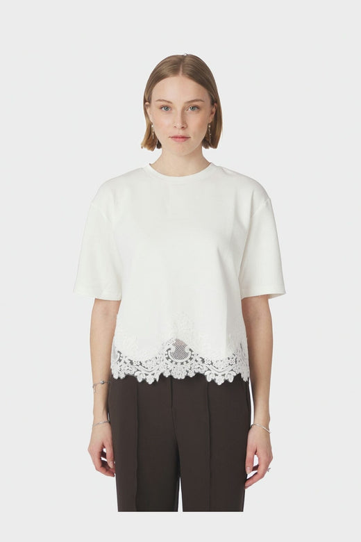 Neo Noir - Iria Lace Tee 170063 - 120 - White