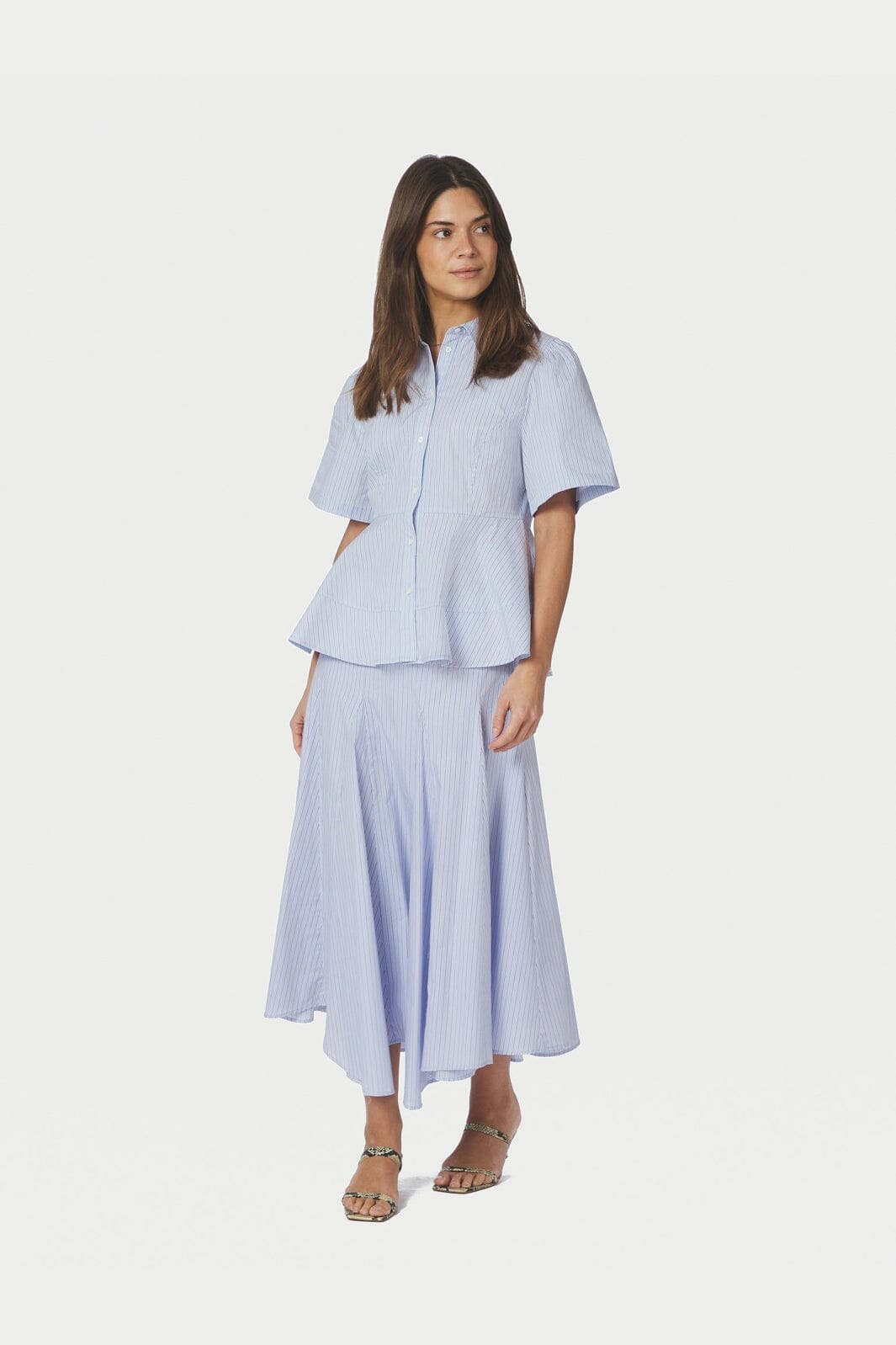 Neo Noir - Isabet Stripe Skirt 168596 - 375 - Blue Stripe