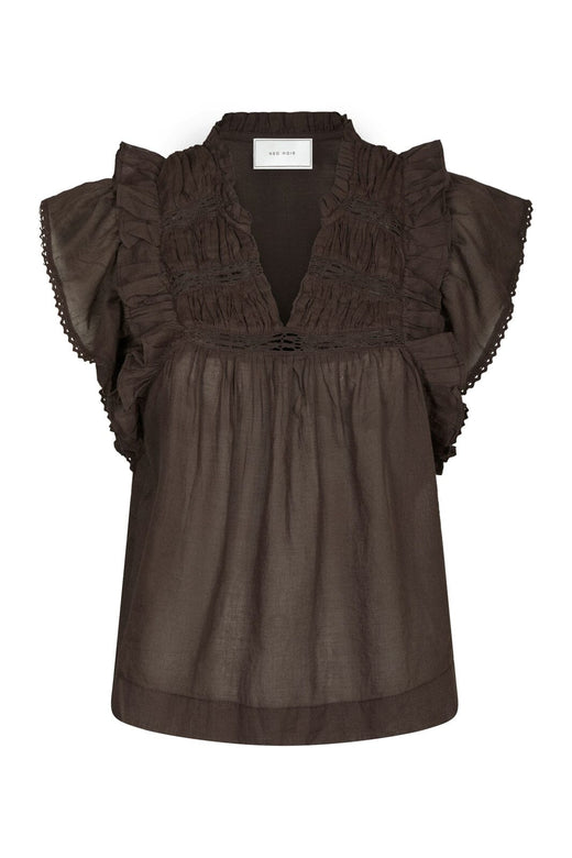 Neo Noir - Jayla S Voile Top 159881 - 676 - Dark Brown