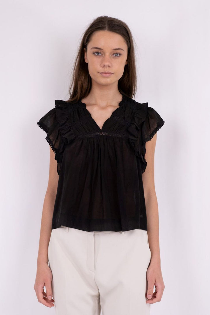 Neo Noir - Jayla S Voile Top - Black
