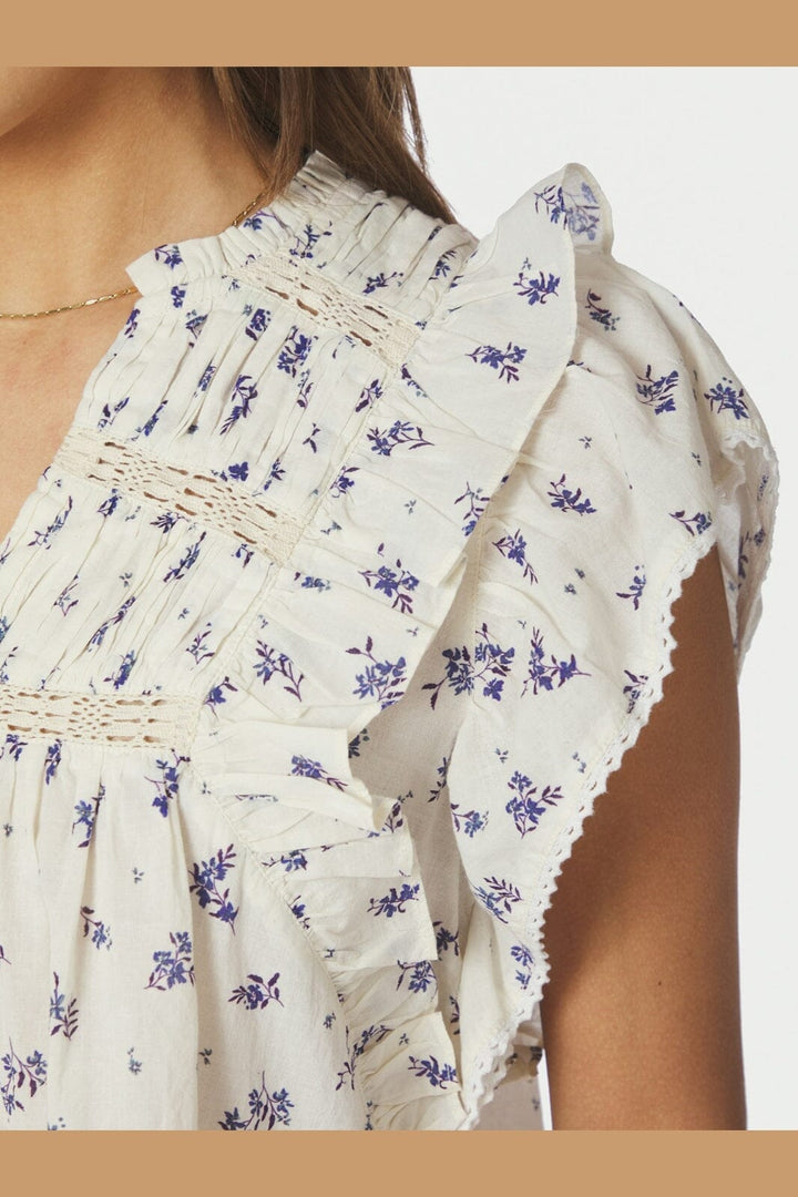 Neo Noir - Jayla Small Blossom Top 165648 - 252 - White Blue