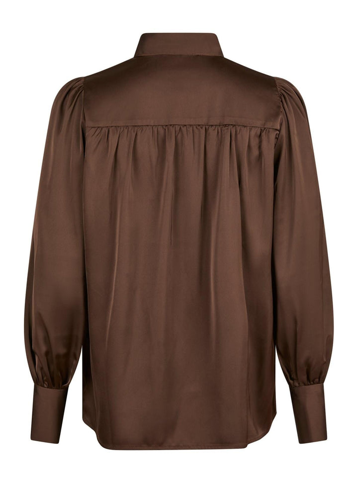 Neo Noir - Jaz Bow Blouse - Brown