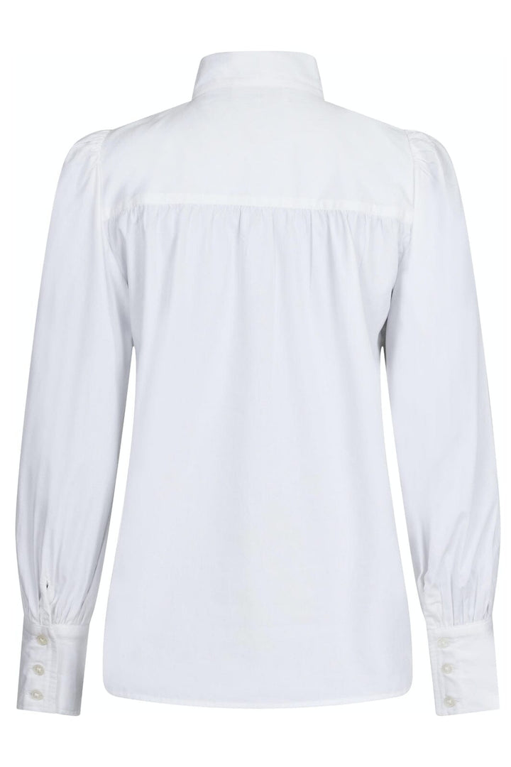 Neo Noir - Jaz Bow C Poplin Blouse - White