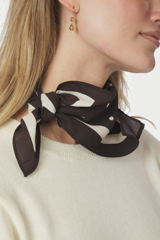 Neo Noir - Judy Dot Scarf 168236 - 676 - Dark Brown