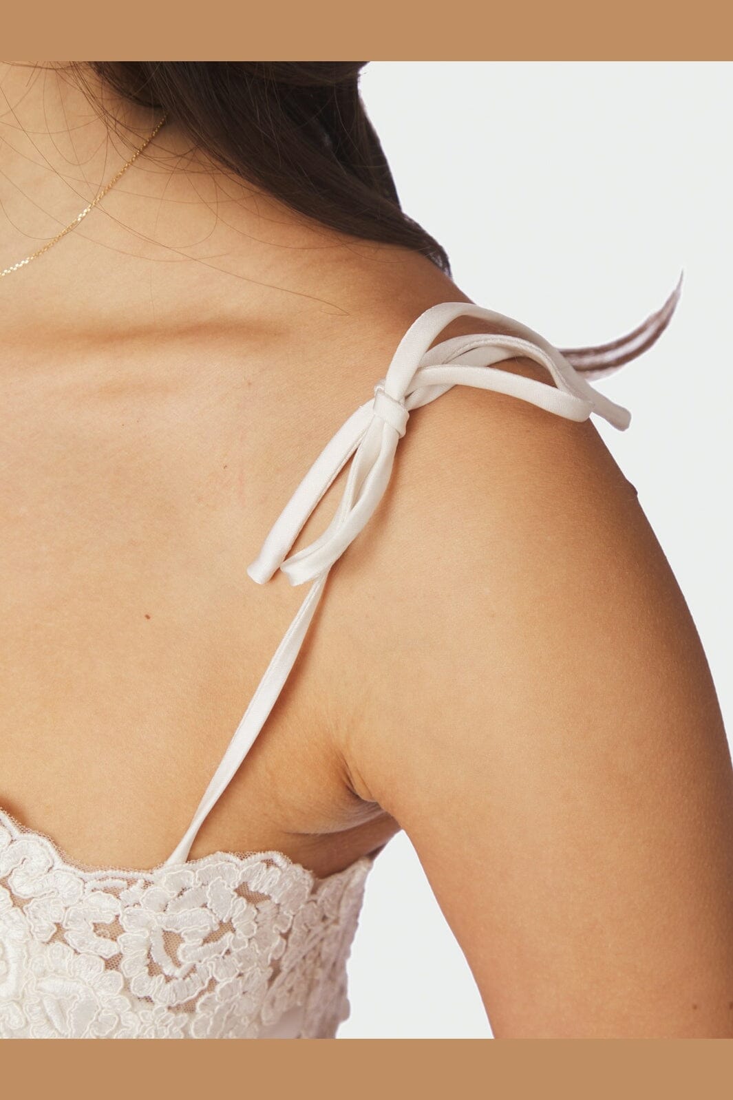 Neo Noir - Kaela Heavy Sateen Lace Top 168290 - 621 - Pearl