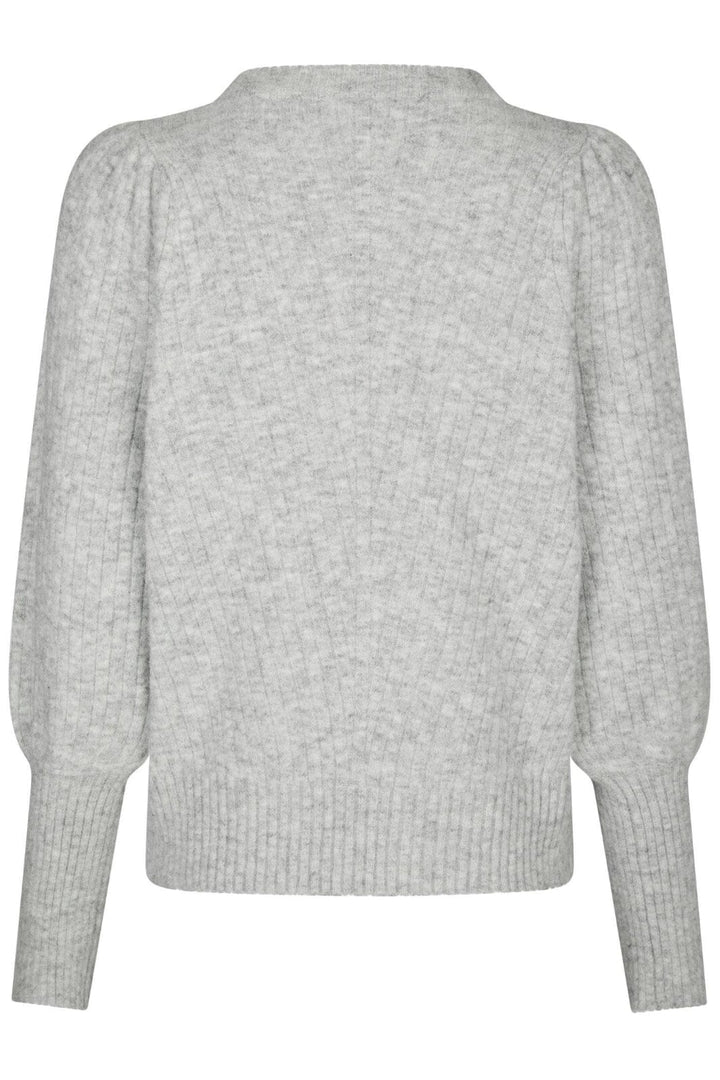 Neo Noir - Kelsey Knit Blouse 164539 - 103 - Light Grey Melange