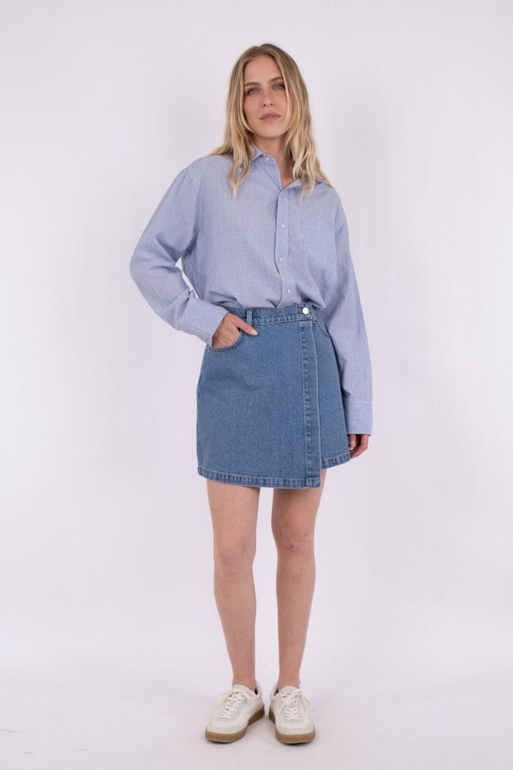 Neo Noir - Kendra D Skirt - Vintage Blue