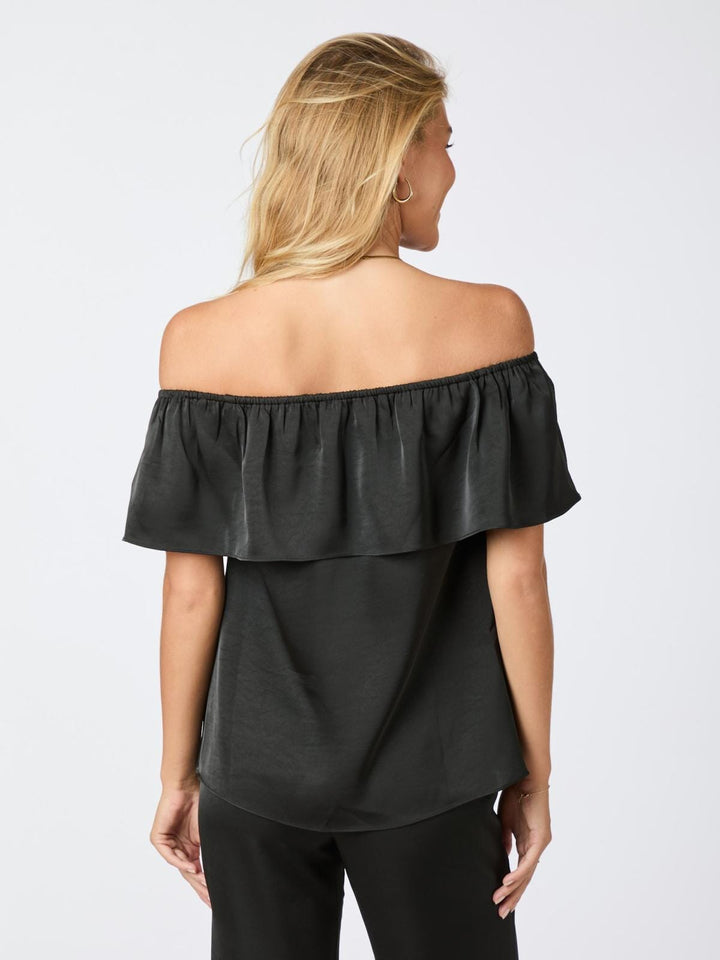 Neo Noir - Kris Heavy Sateen Top - Black