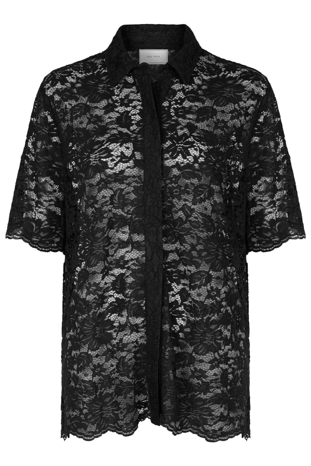 Neo Noir - Lamari Lace Shirt 164280 - Black