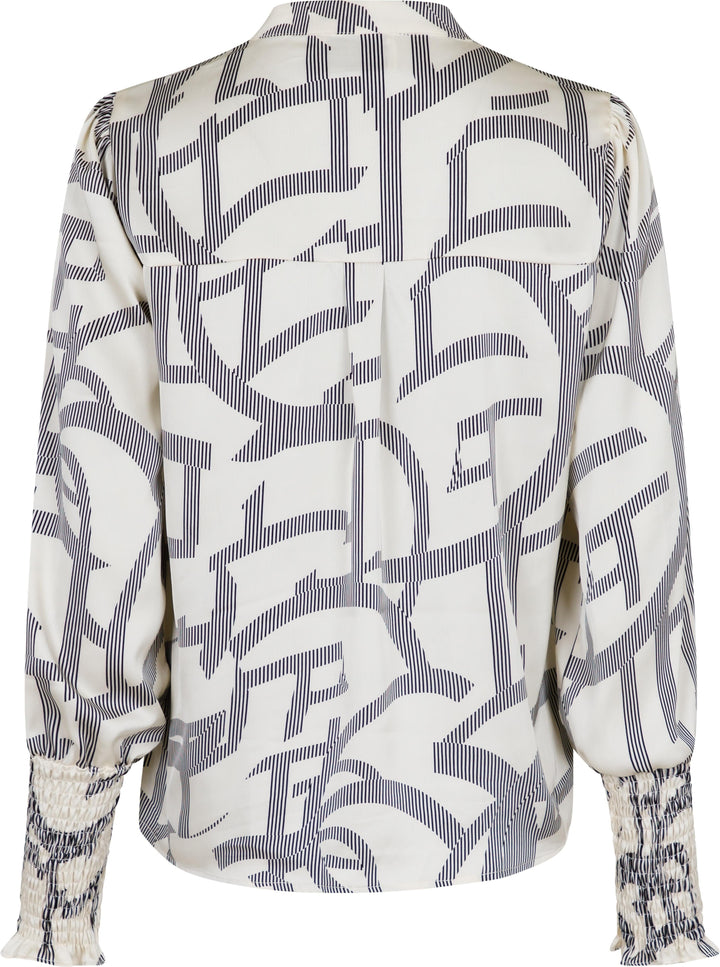 Neo Noir - Landa Line Shapes Blouse - Off White