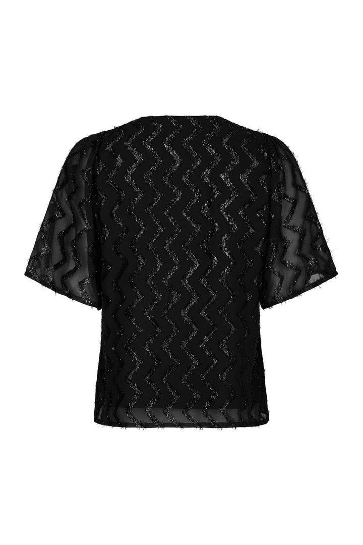Neo Noir - Largo Chevron Glitz Blouse 171125 - 100 - Black