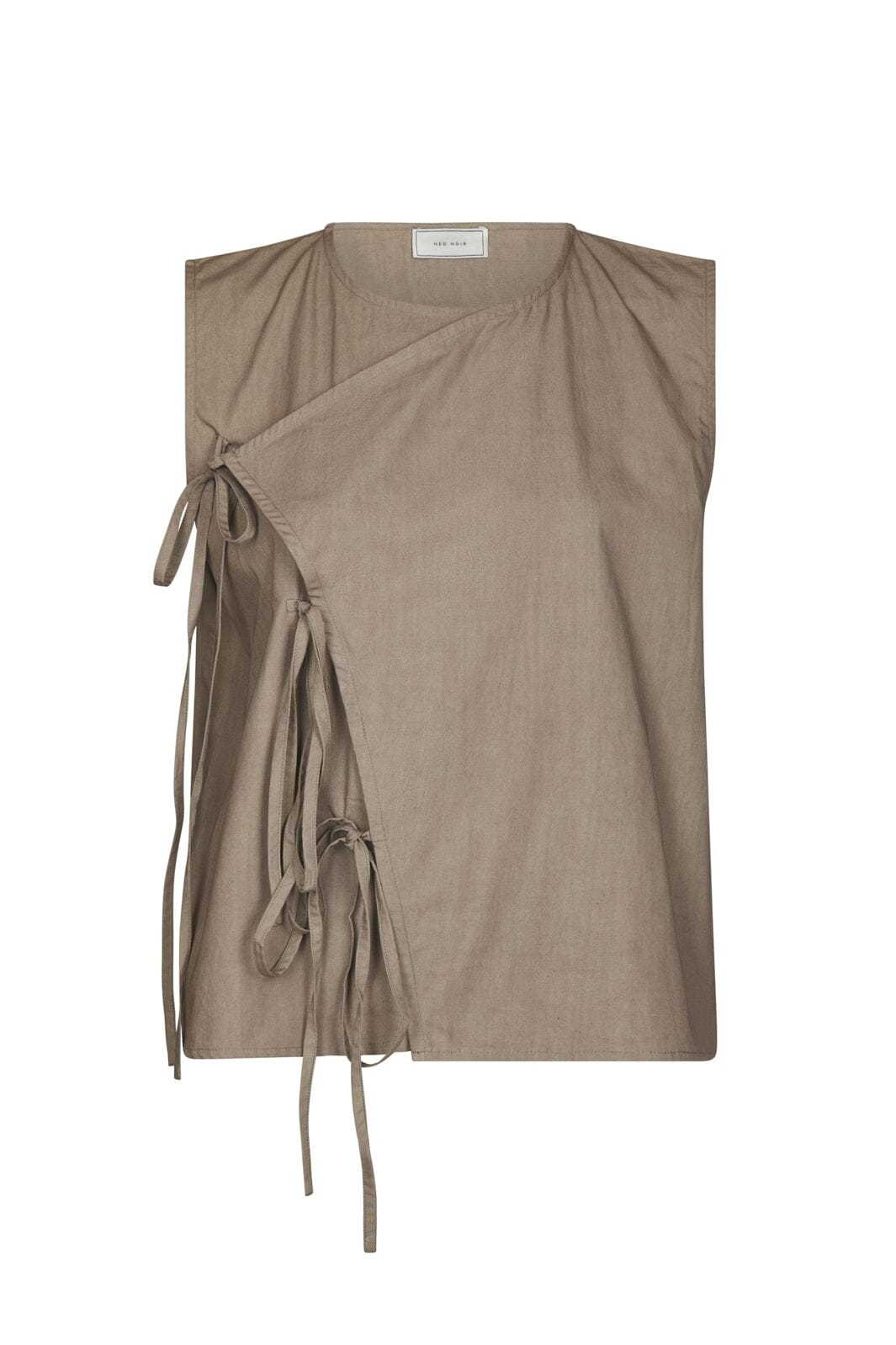 Neo Noir - Lasa C Poplin Top 168962 - 214 - Taupe