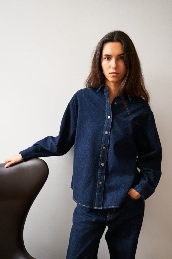 Neo Noir - Lash Denim Shirt 164323 - Dark Blue