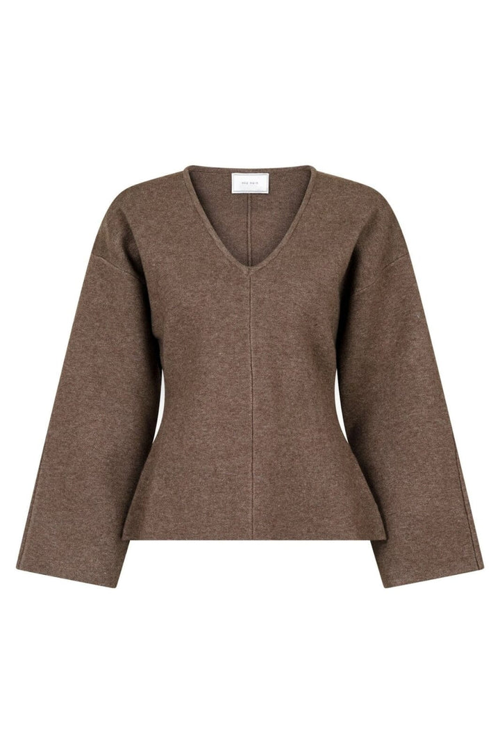 Neo Noir - Linda Knit Blouse - Mocca