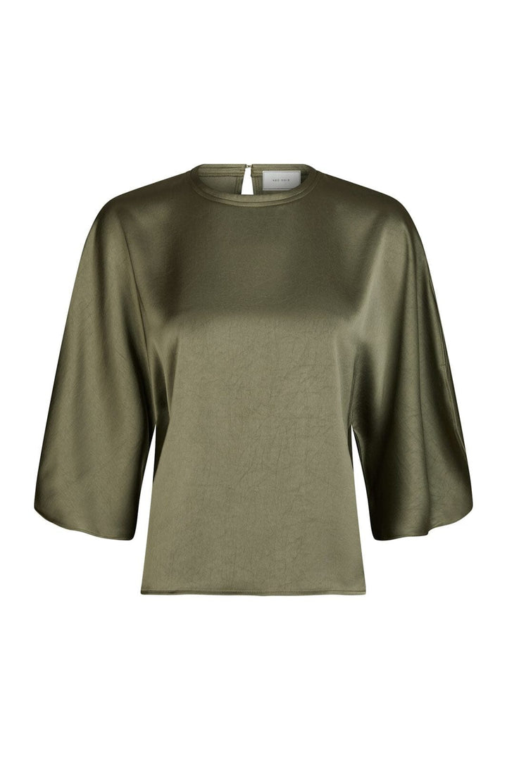 Neo Noir - Liora Heavy Sateen Blouse 165567 - 255 - Cold Army