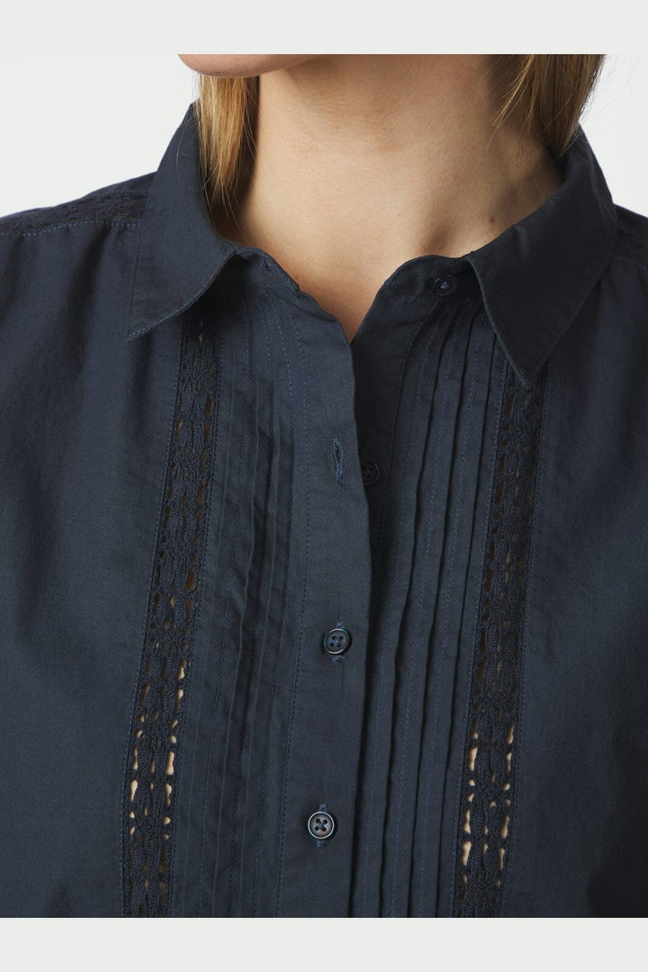 Neo Noir - Lotte C Poplin Shirt 169838 - 141 - Navy