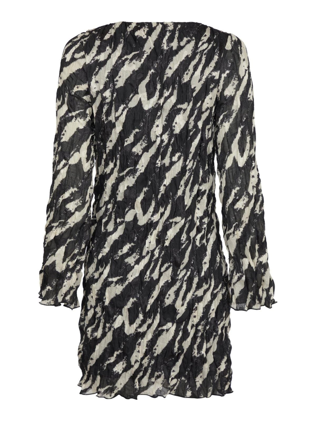 Neo Noir - Luni Distressed Zebra Dress - Black