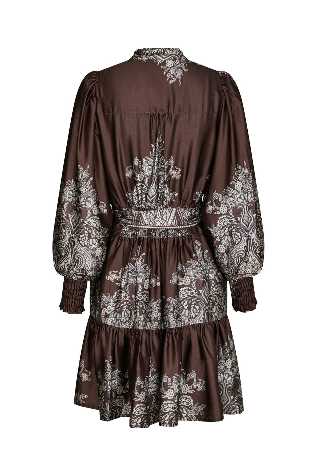 Neo Noir - Malfida Paisley Border Dress 166210 - 676 - Dark Brown