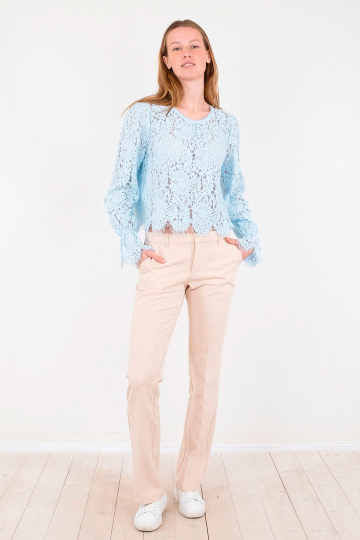 Neo Noir - Manuela Lace Blouse - Light Blue