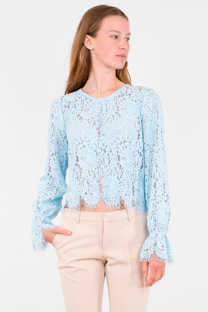 Neo Noir - Manuela Lace Blouse - Light Blue