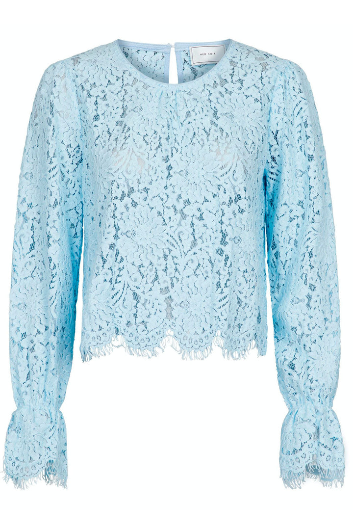 Neo Noir - Manuela Lace Blouse - Light Blue