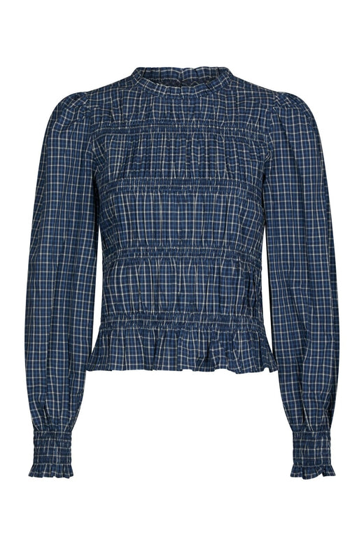 Neo Noir - Marcia Check Blouse 166893 - 140 - Blue