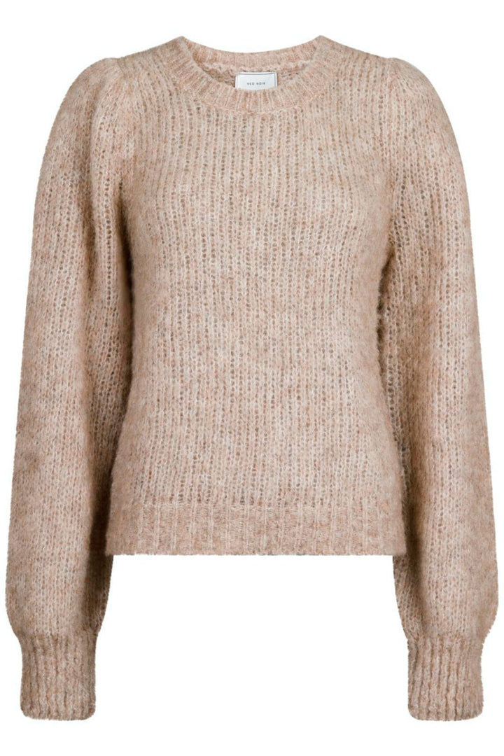 Neo Noir - Martina Fluffy Knit Blouse - Beige