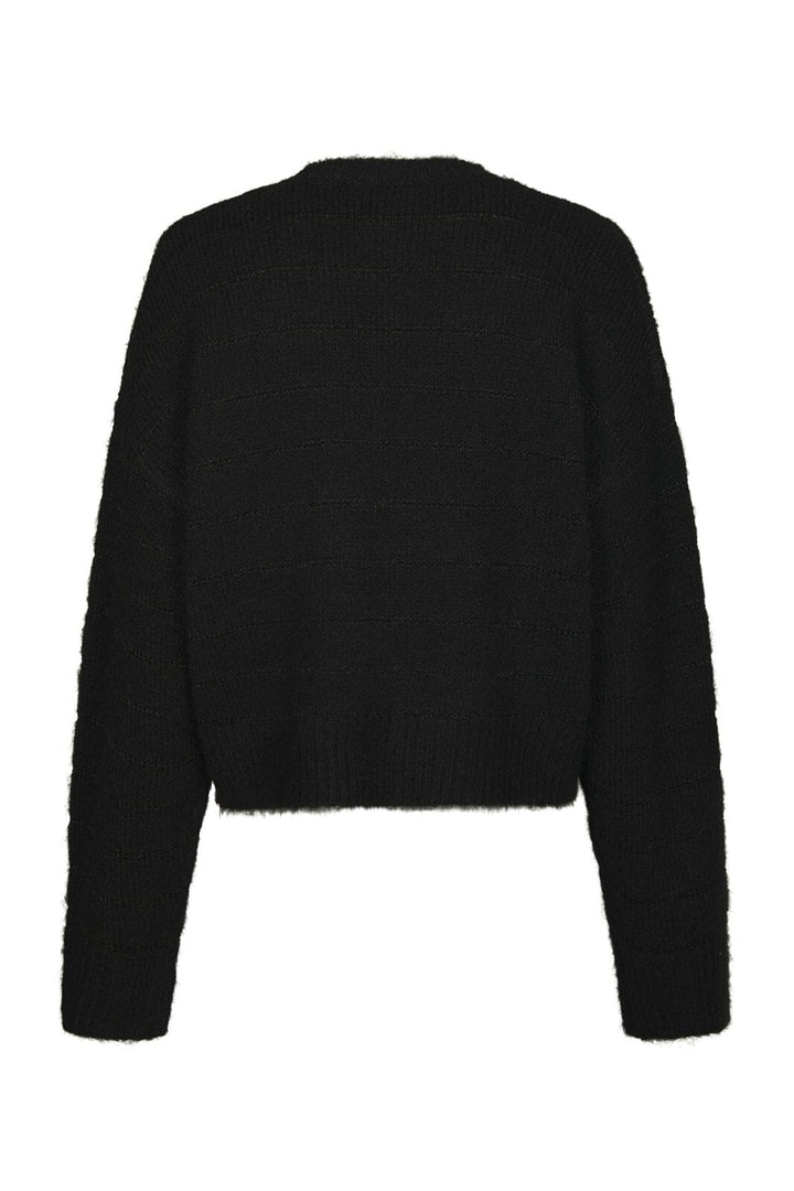 Neo Noir - Naulina Fluffy Knit Blouse 171276 - 100 - Black
