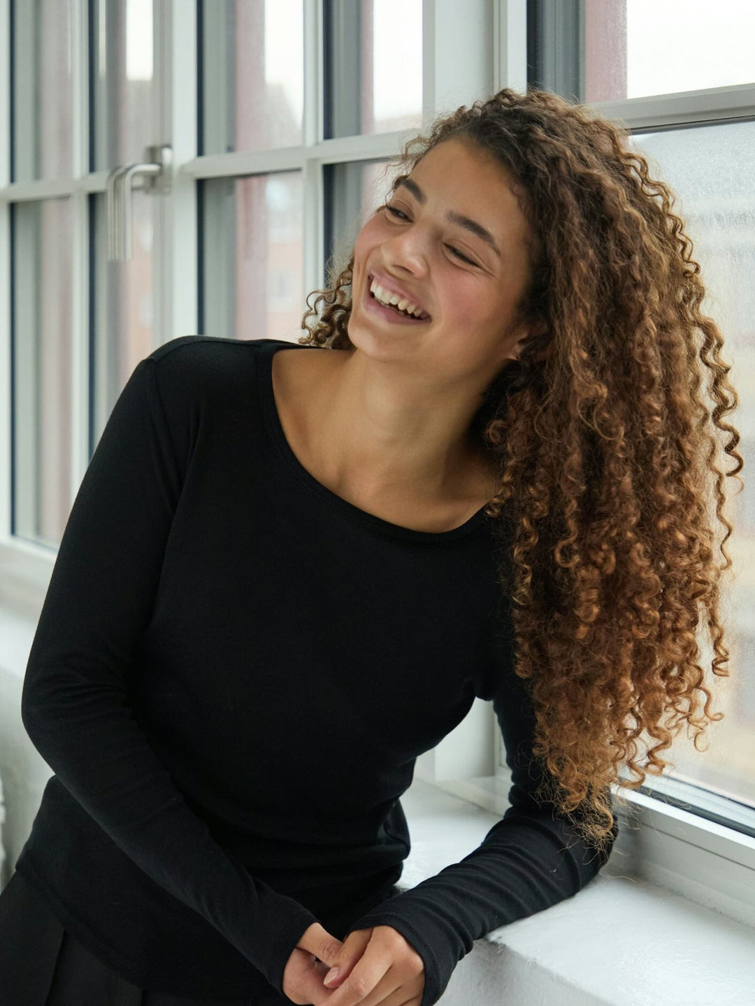 Neo Noir - Nella Fine Rib Blouse 167271 - 100 - Black Bluser 