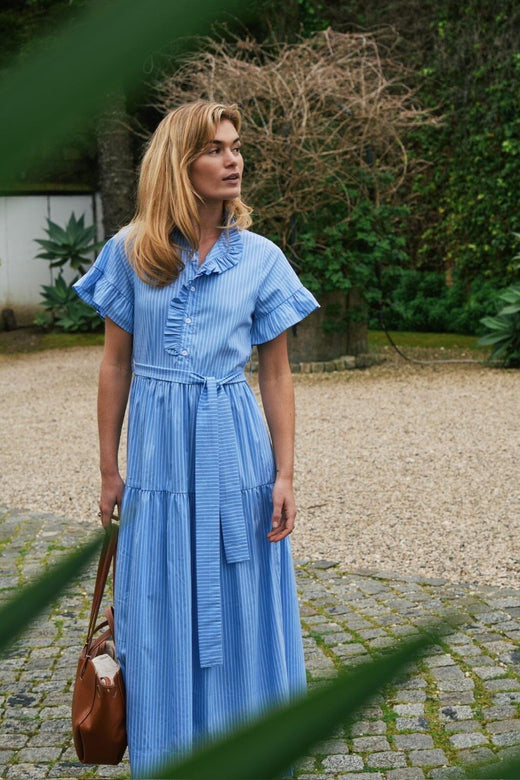 Forudbestilling - Neo Noir - Nellie Stripe Dress 165264 - 145 - Light Blue Kjoler 