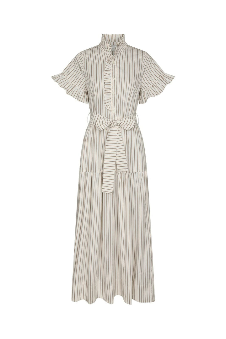 Neo Noir - Nellie Wide Stripe Dress 168228 - 124 - Ivory