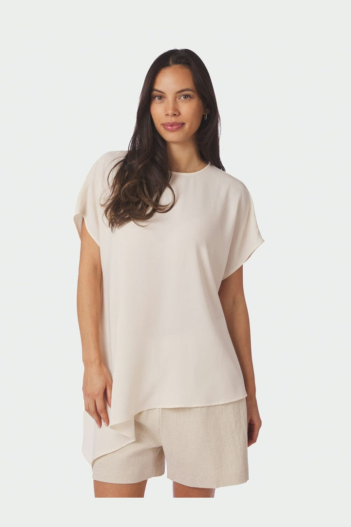 Neo Noir - Nerita Asymmetric Blouse 168969 - 121 - Off White