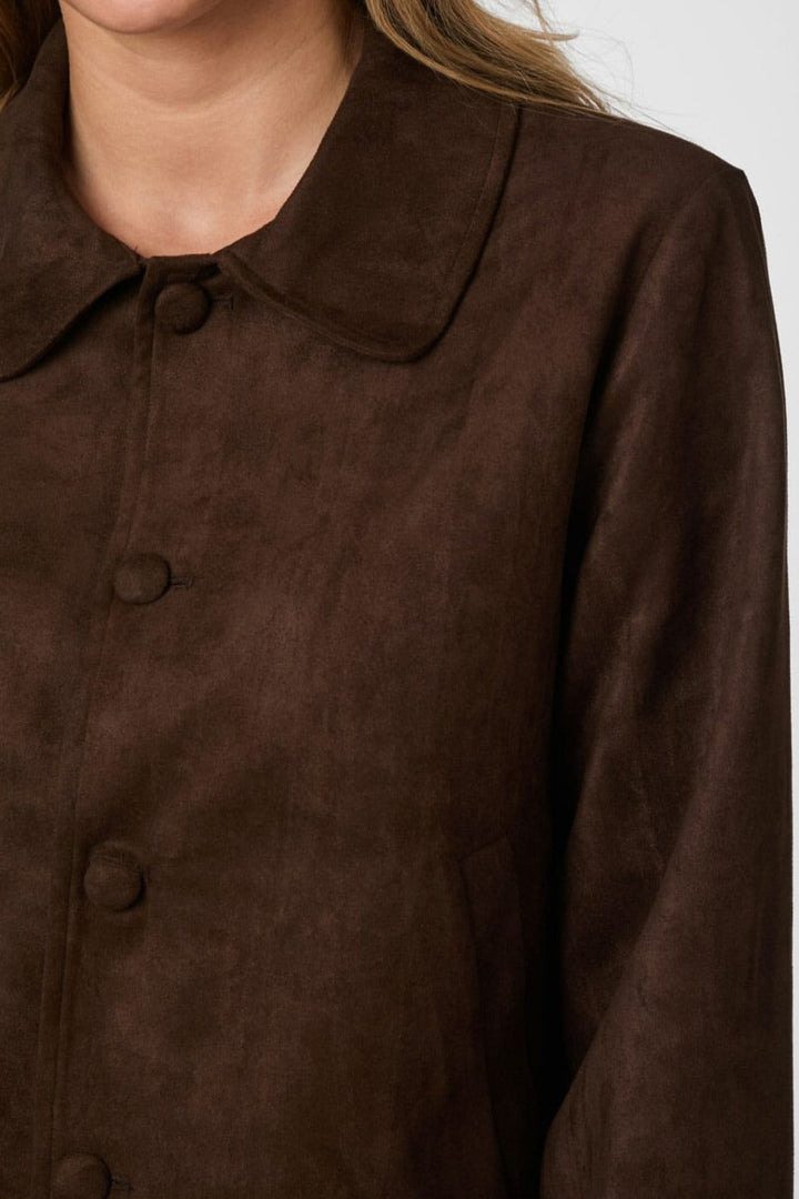 Neo Noir - Nilo Faux Suede Jacket 165954 - 676 - Dark Brown