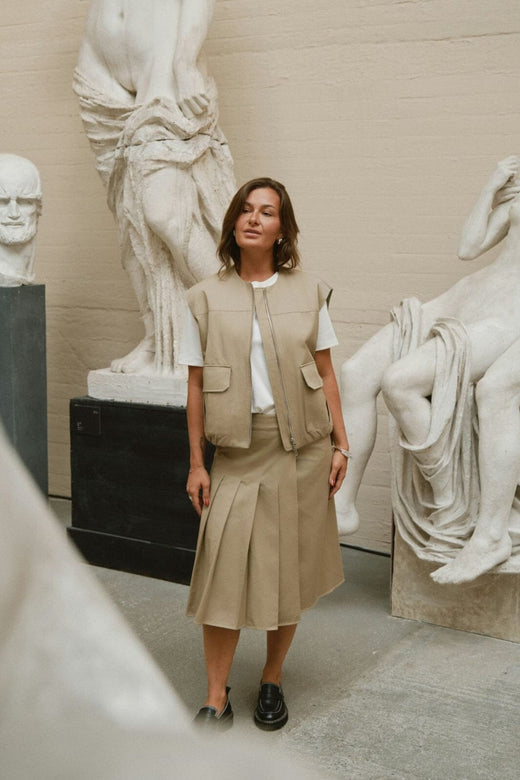 Neo Noir - Nnprisilla Twill Skirt 167273 - 214 - Taupe Nederdele 